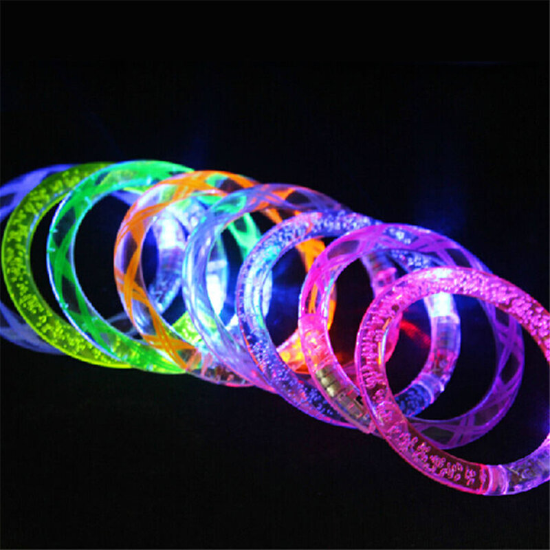 LED-knipperende armband verlicht acryl polsband party bar chiristmas lichtgevende armband lichtgevend speelgoed voor kinderen