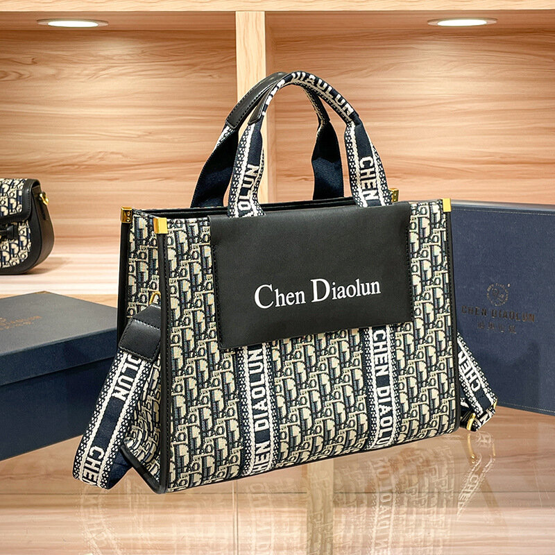 DIAOLUN-حقيبة حمل قماشية بحروف متقدمة للنساء ، أزياء التنقل ، حقيبة يد ، كتف واحد ، كروس بودي ، محمول باليد ، جديد