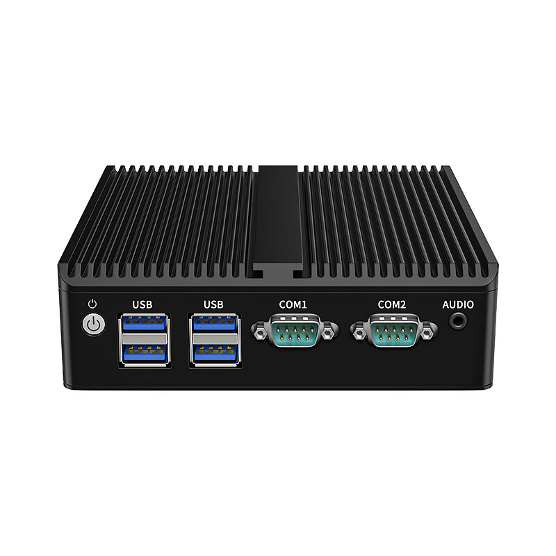 IKuaiOS 팬리스 IPC 산업 제어 머신 비전 우분투 레드 햇, 2x 1 기가비트 이더넷 DB9 COM RS232 485 G30S 1338-12