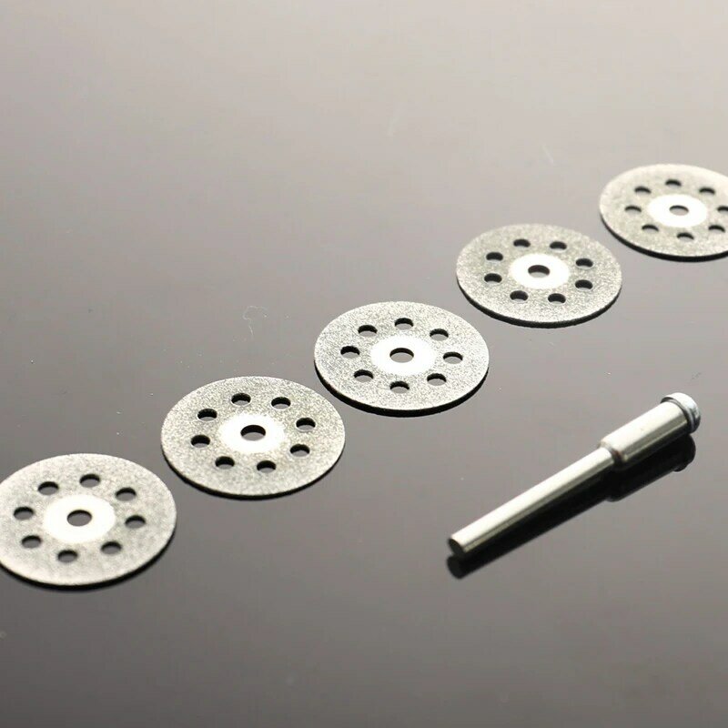 Discos de corte de diamante, juego de hojas de sierra de Metal, HSS, Mini hoja de sierra Circular para herramientas rotativas, ruedas de corte de resina, Diamante 22mm