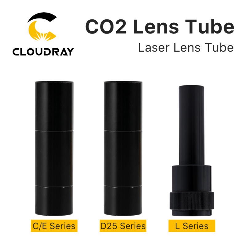 Cloudray CO2 Lens Tube O.D.24mm 25mm for D20 F50.8/63.5/101.6mm Lens CO2 Laser Cutting Engraving Machine Laser Head Accessories
