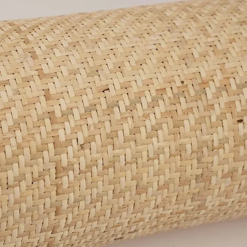 Rollo de ratán tejido hecho a mano Natural de Indonesia, material de reparación de muebles decorativos, mesa, silla, techo, armario, 40-50cm de ancho