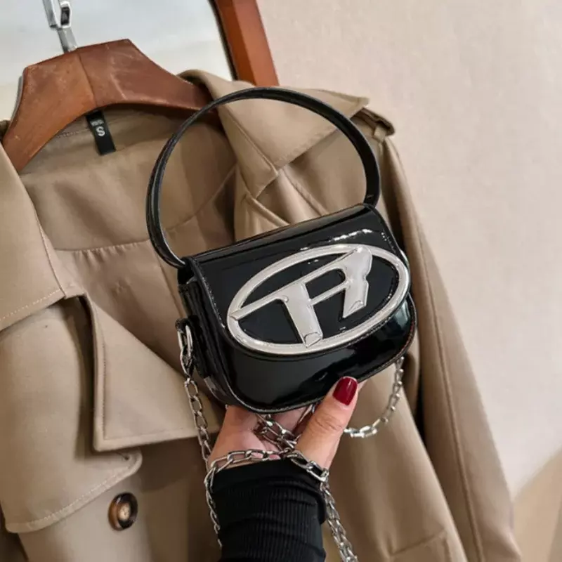 Women's and Children's New Fashion Mini Bright Letter Underarm Bag Chain Strap Crossbody Bag Handbag  purses and handbags