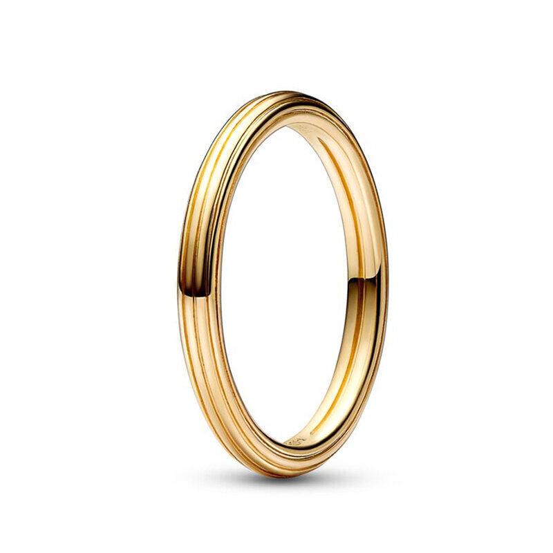 2023 nowa 925 srebrna Pavé i biała podwójny pierścień mnie pierścionki dla kobiet na przyjęcie weselne prezent europejska biżuteria DIY