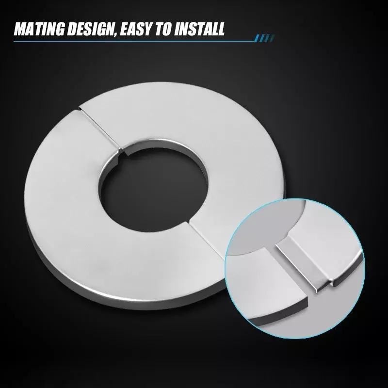 8/1Pcs Stainless Steel Faucet Decorative Covers Shower Water Pipe Wall Hole Covers Self-Adhesive Round Cover Bathroom Supplies