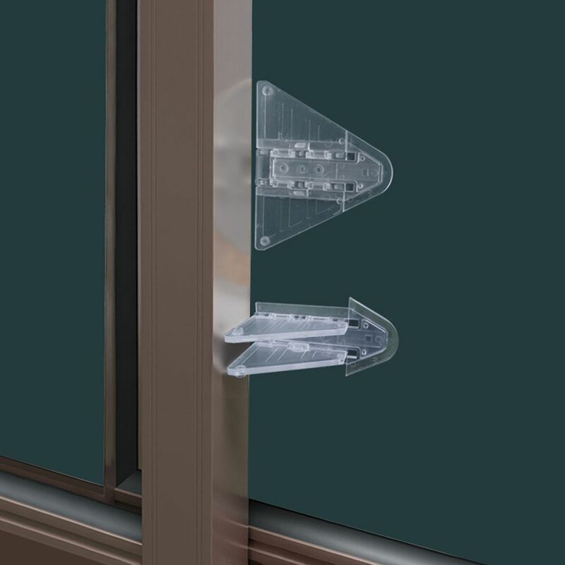 Multi-Purpose Anti-fall Transparent Easy Install Sliding Window Locks For Push-pull Door Security Protector Baby Safety Locks