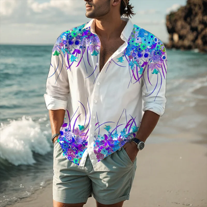 Распродажа 2024, высококачественные модные облегающие рубашки с 3D принтом для мужчин, высококачественные повседневные рубашки с длинным рукавом, женская мягкая фабрика