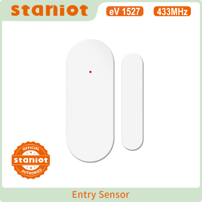 Staniot tuya 433mhz casa sistema de alarme sensor automático inteligente sem fio porta e janela detectores abertura da porta/fechamento código