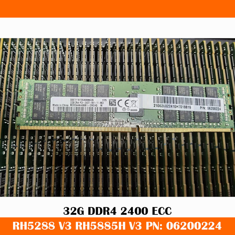 1PCS RAM RH5288 V3 RH5885H V3 32G DDR4 2400 ECC PN: 06200224 32GB Server Memory Fast Ship High Quality Work Fine
