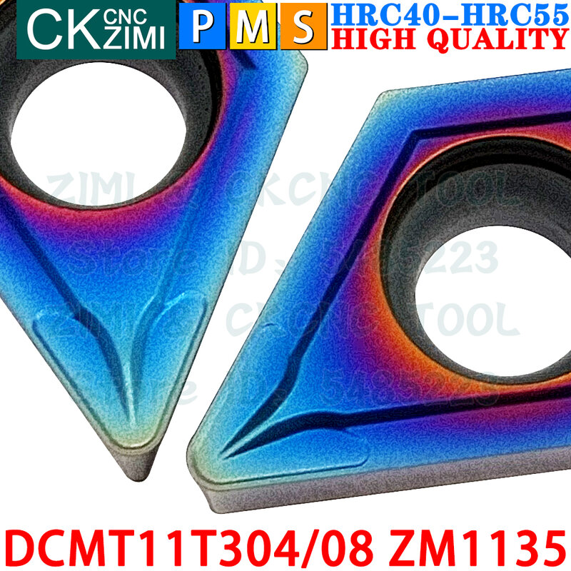 DCMT11T304 ZM1135 DCMT11T308 ZM1135 Carbide Inserts External Internal Turning Inserts Tools DCMT CNC Metal Lathe Cutter Tools