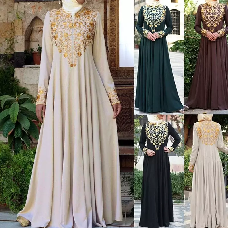 Islam Ramadan Abaya Kaftan sukienka Ropa De Mujer Envio Gratis Abayas dla kobiet Dubai muzułmańska Abayat Eid sukienka dla kobiet