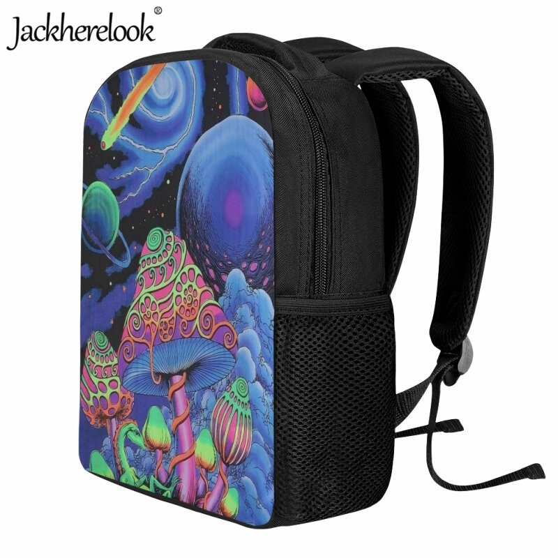 Jackherelook Fashion Art Mushroom Design School Bag New Fashion Book Bag for Kids Trendy Popular Practical Travel Backpack Gift