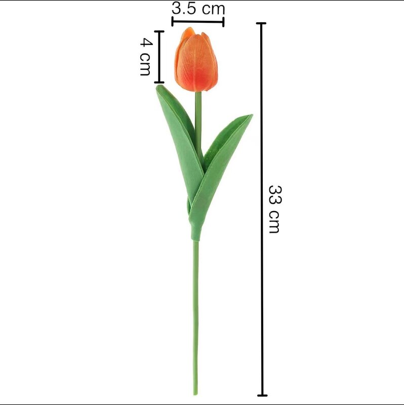 Buket bunga Tulip buatan busa PE, dekorasi rumah taman buket bunga palsu 3/5 buah