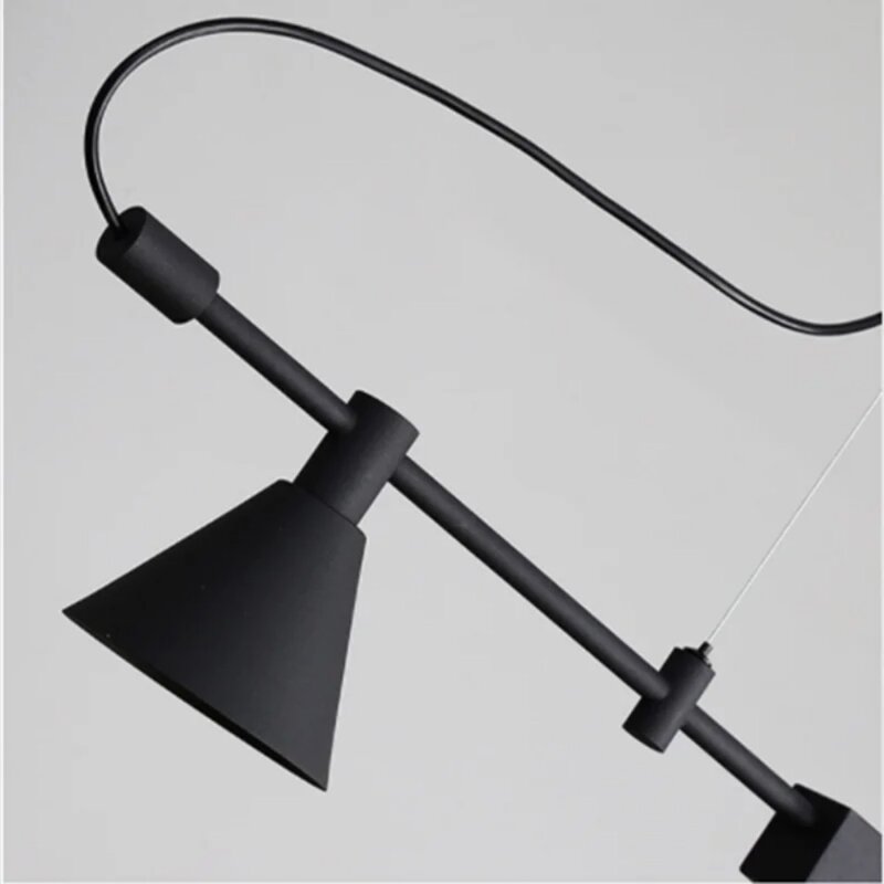 Candelabro Led de diseño nórdico, lámpara colgante negra para mesa, comedor, cocina, Bar, decoración del hogar, iluminación, accesorio de suspensión