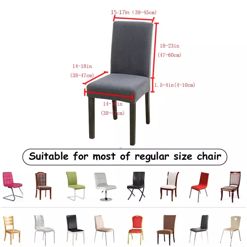 Sarung kursi elastis untuk ruang makan kantor jamuan hoosse De Chaise sarung kursi