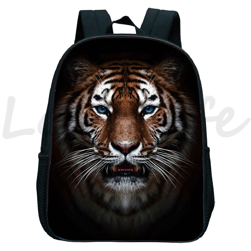 Рюкзак для детского сада с принтом льва, тигра, Белого Волка
