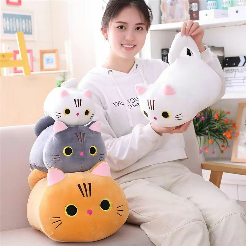 25CM Lovely Cartoon Cat Dolls peluche peluche gattino peluche giocattoli Kawaii bianco nero gatto regalo per ragazzi ragazze