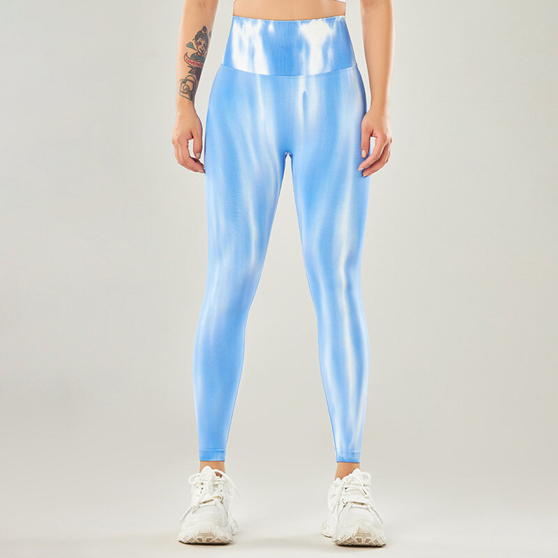 Nuovo stile! Pantaloni Aurora pantaloni da Yoga senza cuciture pantaloni da fitness da corsa elasticizzati a vita alta da donna con sollevamento dell'anca pesca
