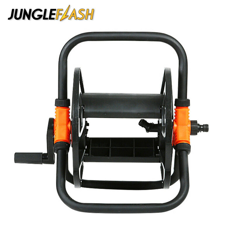 JUNGLEFLASH-carrete de manguera portátil para lavado de coche, carro de almacenamiento de tubería de jardín, estante de herramientas de bobinado, no incluye tubería