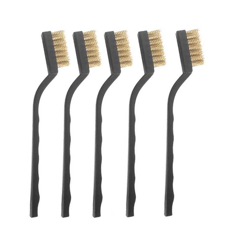Hand Tools Brass Wire Brushes And Other Parts Manual Cleaning 17cm Brass Wire Brushes Cleaning Welding Slag Rust-Remover Tool