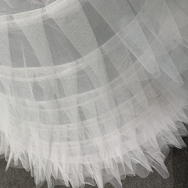 Wydłużona suknia ślubna Super baldachim plus rozmiar 6 stalowych 6 pierścieni z gazy regulowanych sześć kości krynoliny