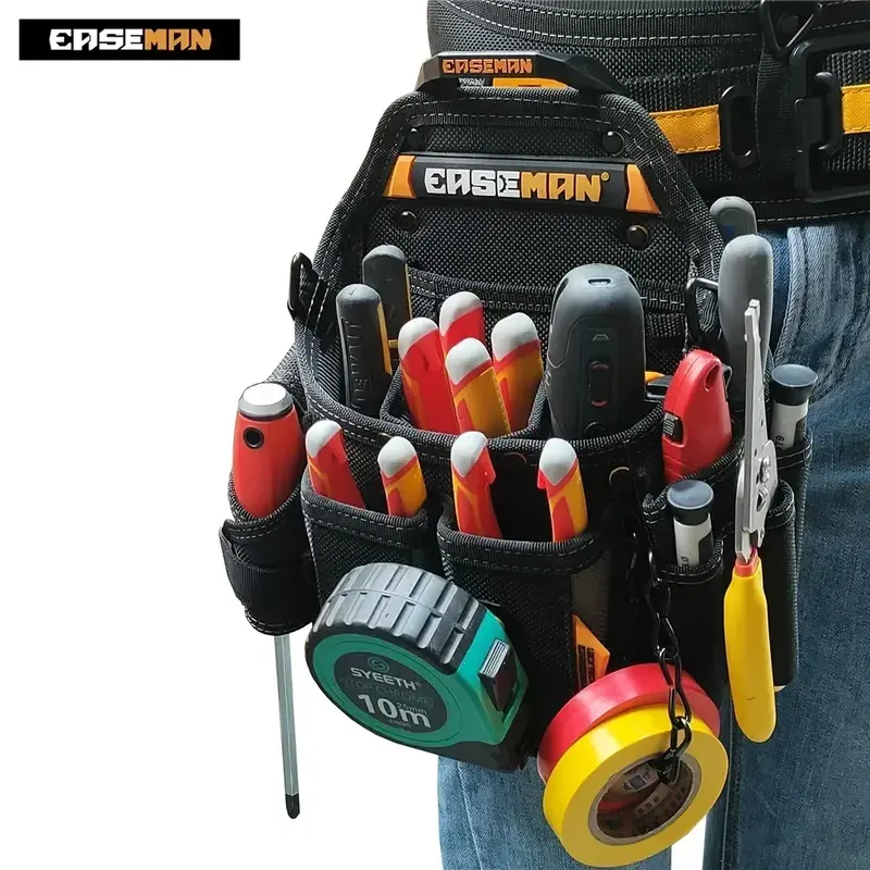 Bolsa de cintura de herramientas de alta resistencia con gancho rápido, bolsa de herramientas de cinturón, Hardware organizador de alta calidad para carpinteros electricistas, regalos para hombres