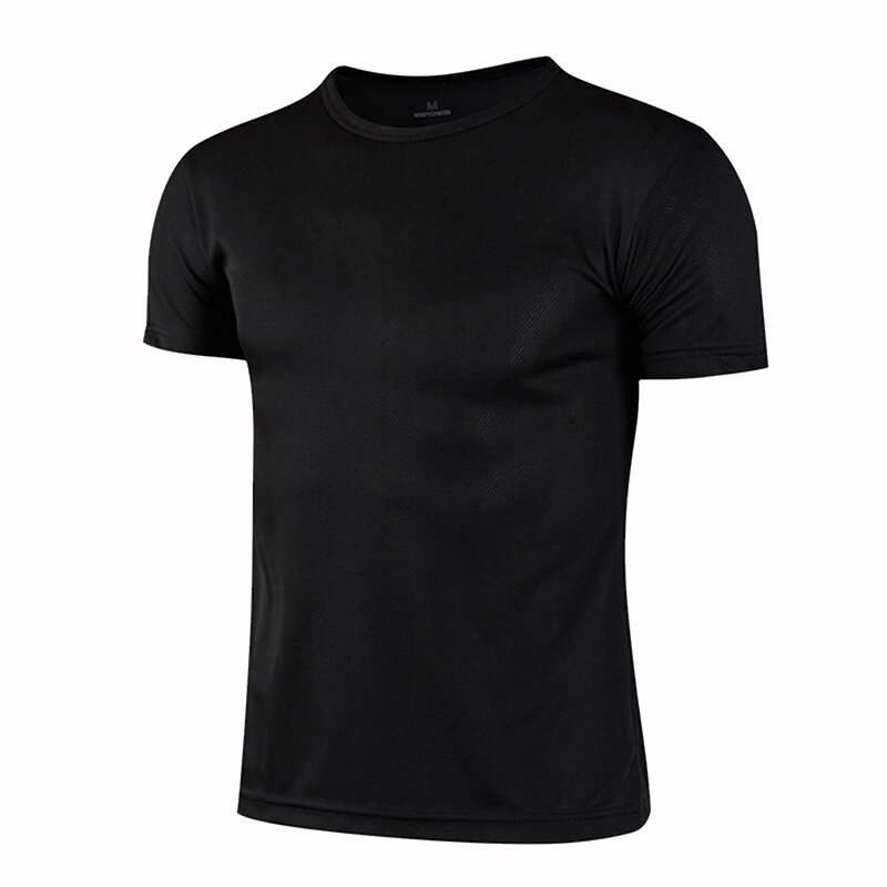 Wielokolorowe szybkoschnący sportowy T-Shirt z krótkim rękawem koszulka treningowa trener T-Shirt do biegania oddychająca odzież sportowa męska