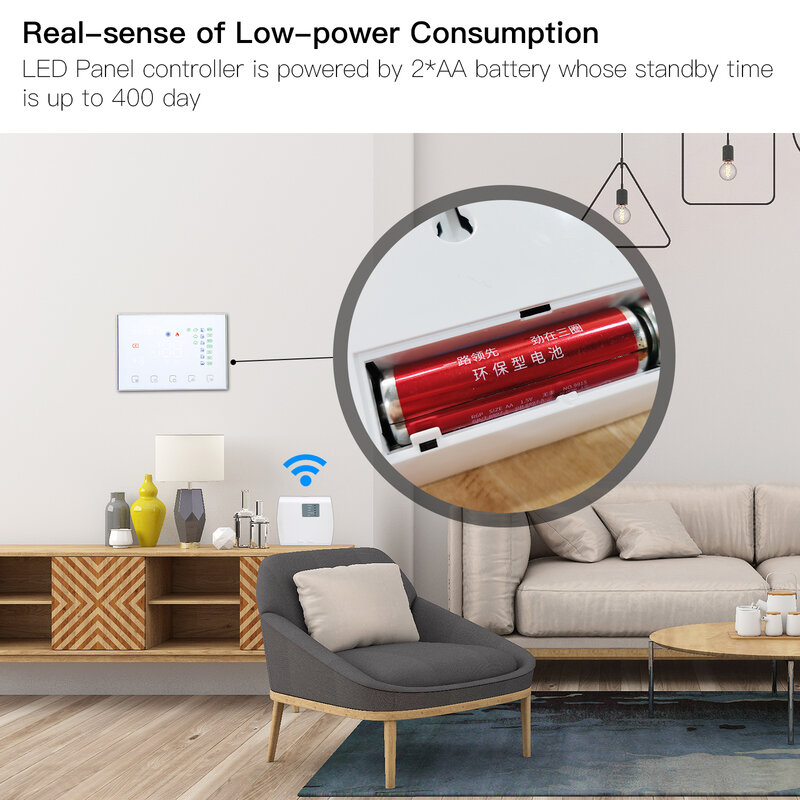 Thermostat WiFi RF Tuya, récepteur RF de contrôle de température intelligent, chaudière à eau/électrique/gaz, chauffage, application Smart Life Alexa Google