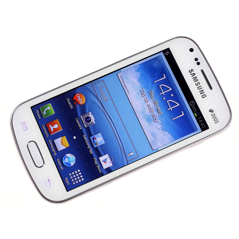 Ponsel Samsung Galaxy S Duos S7562 3G Asli Ponsel SIM Ganda 4.0 "5MP + VGA WiFi Ponsel Pintar Android Inti Tunggal