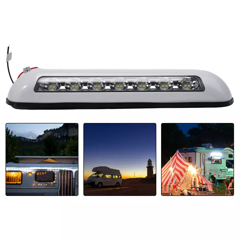 Impermeável LED Toldo Porch Luz, Motorhome Caravan Interior Lâmpadas de Parede, barra de luz, RV Van, Camper Trailer, Acessórios RV, 12V, 24V
