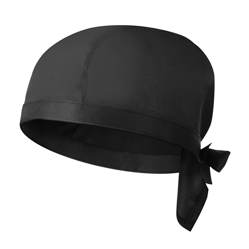 DOITOOL topi untuk pria, seragam pelayan topi koki restoran memasak topi kerja (hitam)