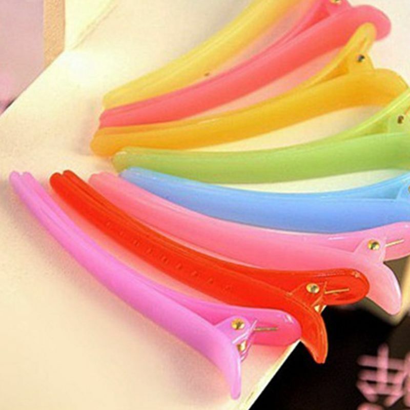 Women Girls Sweet Jelly Candy Color Single Prong Hair Clip Semi Transparent Hairdressing Non-Slip Alligator Barrettes