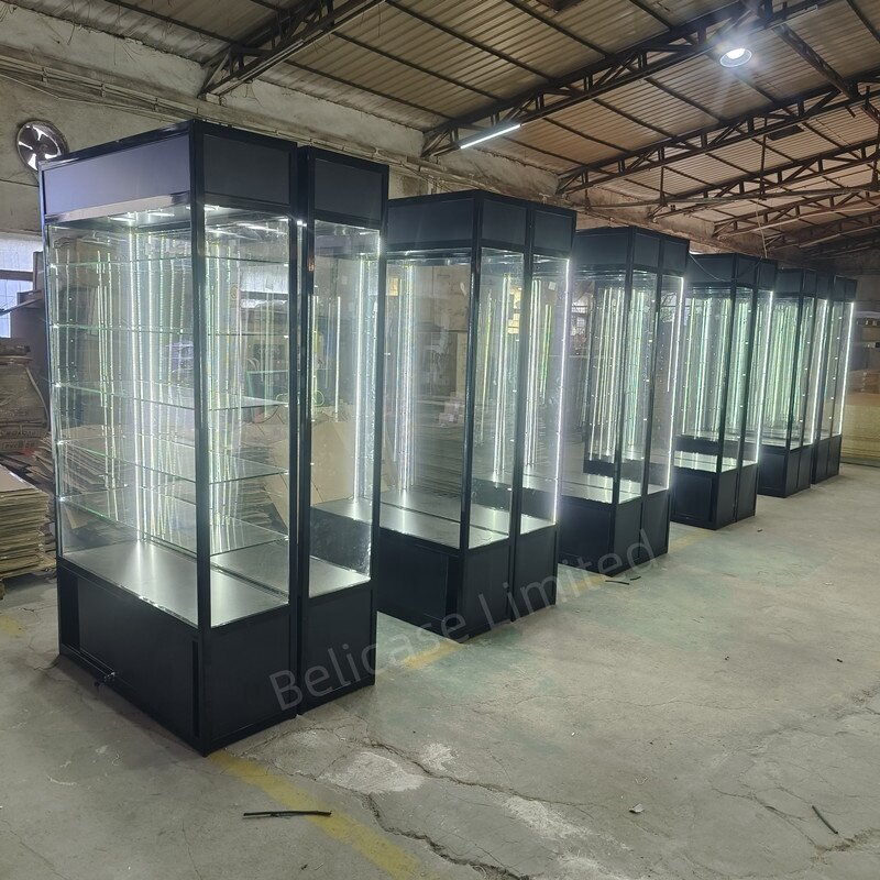 custom，Retail and Smoke Store Furniture Showcase Lockable Glass Showcase Display for Products Display