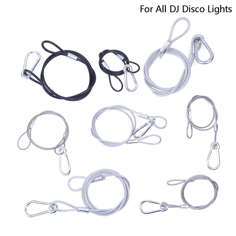 Cuerda de seguridad para iluminación de escenario, Cable de seguridad con cabezal móvil, cuerda de acero duradera para todas las luces de discoteca y DJ