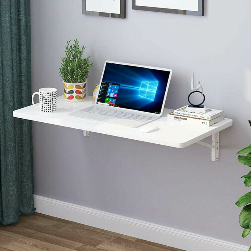 Mesa flutuante montada na parede do computador, mesa resistente, economia de espaço, casa e escritório