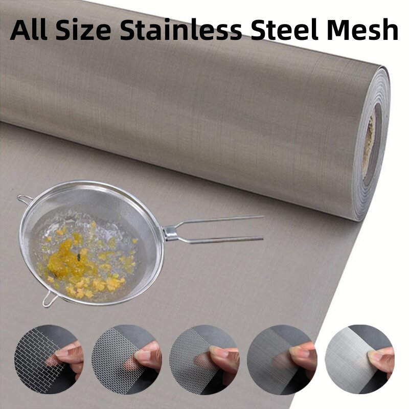 4 - 500 mesh,All Size 304 Stainless Steel Filter Wire Mesh Woven Wire Sieve Plate Screen Mesh