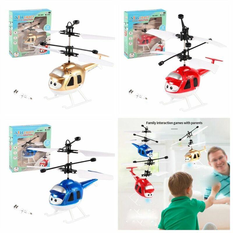 With USB Charge Infrared Sensor Helicopter Toy Indoor Flight Toys Helicopter Induction Flying Toys Kids Plane Toys Plastic