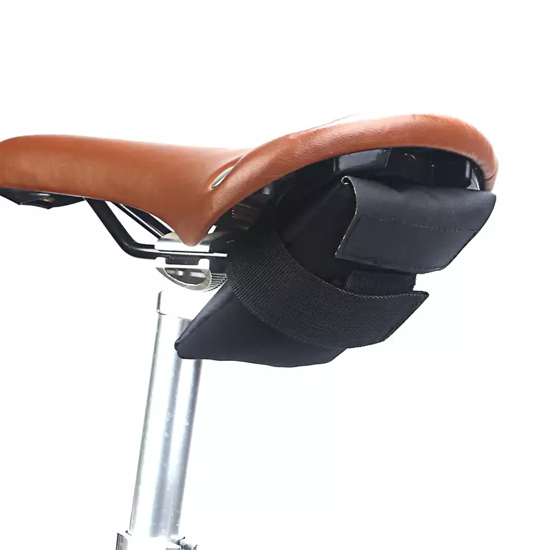 Tas penyimpan botol air sepeda MTB, 12/8.5/1, 5cm untuk alat perbaikan bersepeda, tas sadel sepeda hitam