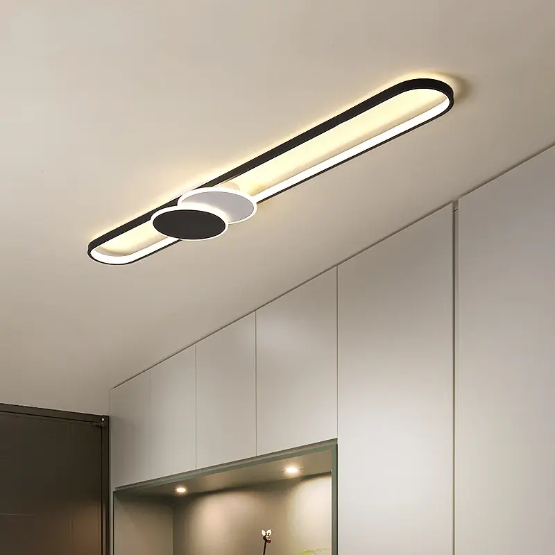 Lampu Dinding LED Modern, lampu dinding Nordik panjang untuk ruang tamu kamar tidur tangga loteng dekorasi Interior