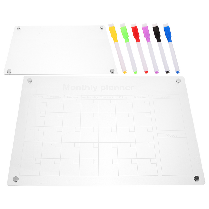 Droog Wisborden Magnetische Lijst Duidelijk Schema Planning Whiteboard Acryl Prikbord Klein Droog Uitwisbaar Bord Met Markers