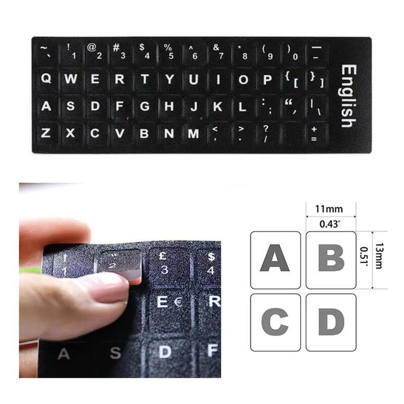 Neueste mehrsprachige Tastatur aufkleber spanisch/englisch/russisch/deutsch/arabisch/italienisch/japanisch Buchstaben ersatz für Laptop-PC
