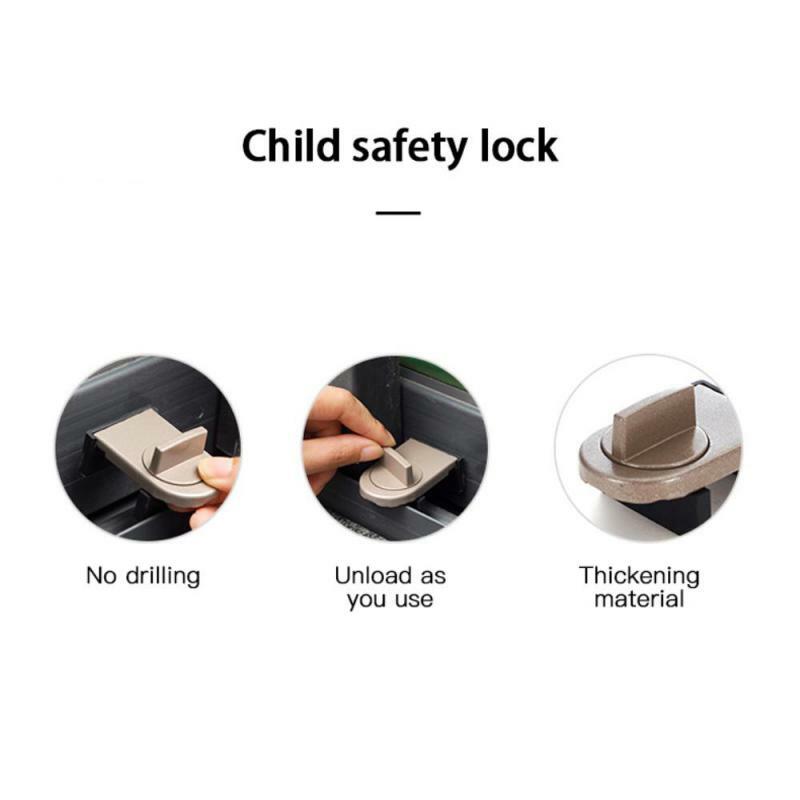 1~5pcs Sliding Sash Stopper Cabinet Lock Straps Door Security Anti-theft Lock Window Sliding Doors Lock Baby Kids Child Safety