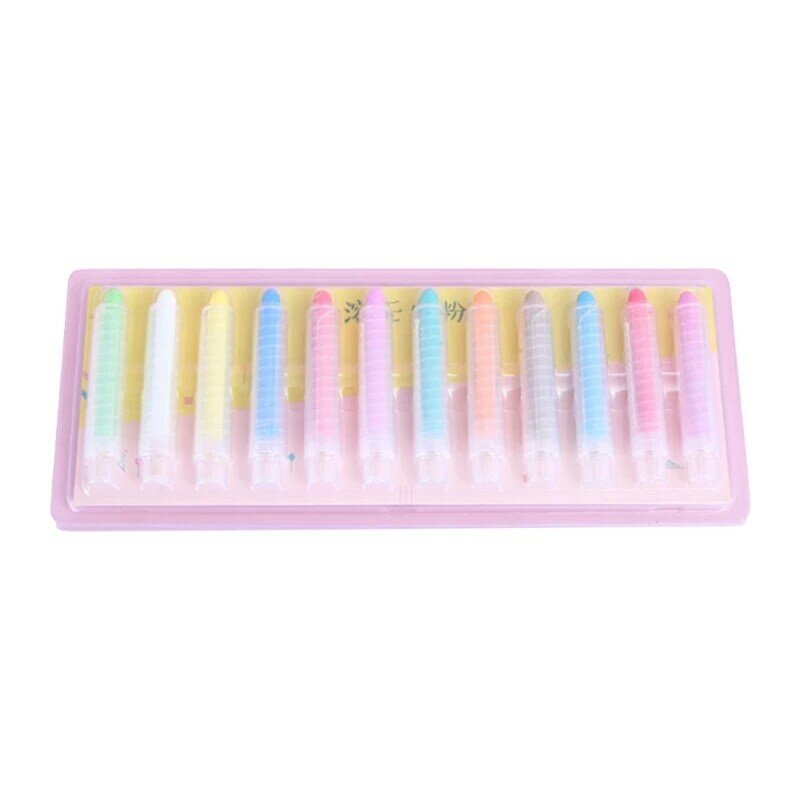 Colorful Chalk with Holder Non toxic and Dustless for Kids' Drawing and Writing Y3ND