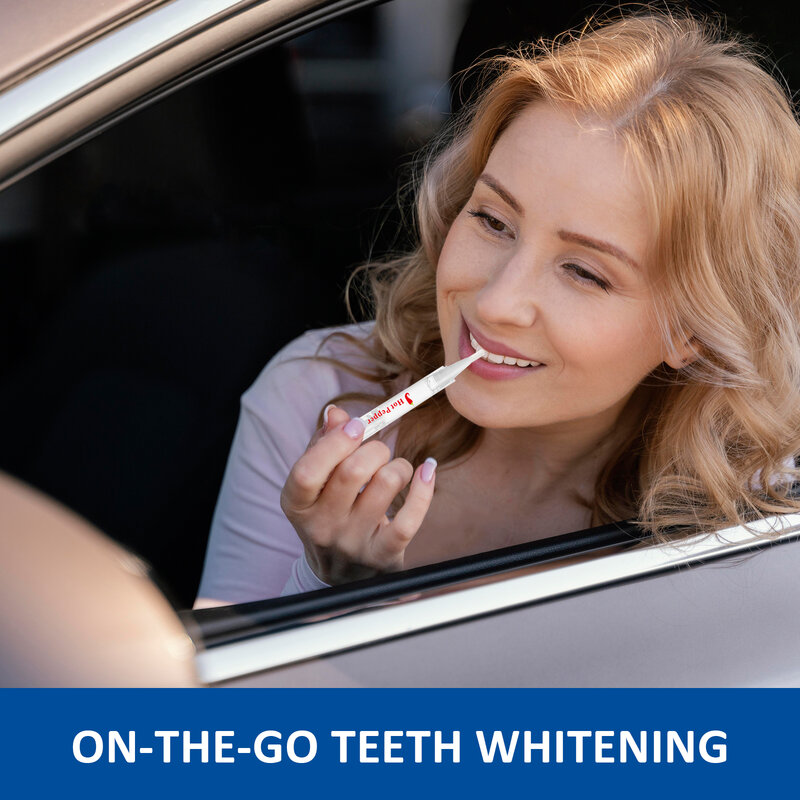 Teeth Whitening Gel Pen Kit, 35% CP, Sistema de Branqueamento, Stain Remove, Alvejante Instantâneo, Branco, Amarelo, Uso Doméstico, Novo, 4 pcs