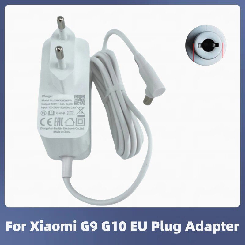Für original ladegerät xiaomi 1c/k10 g9 g10 dreame v8/v9/v10 staubs ammler ersatzteile adapter netzteil 30,8 v 2.5a eu stecker