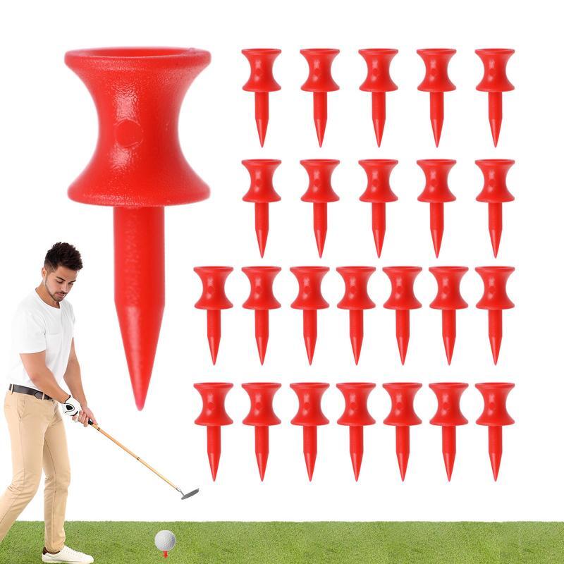 Shockproof Golf Ball Tees para Homens e Mulheres, Green Tees, Tipo de Roda, Dupla Camada, Bolas Internas, 31mm, 25Pcs