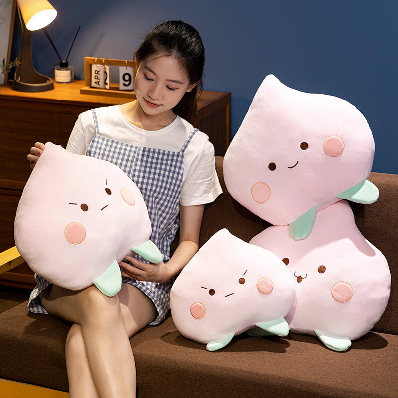 30/40/60cm Soft Cute Cartoon Fruit Plush Toy Kawaii Peach Expression Stuffed Pillow Toys for Home Decor Girls KidsBirthday Gifts
