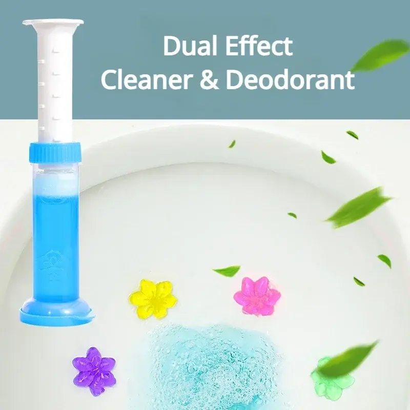 Toilet Cleaner Gel Deodorant Air Freshener Aromatic Flower Needle Detergent Flower Toilet Bathroom Fragrance Deodorant Cleaning