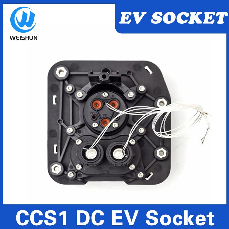 COMBO-1 CCS 1 SAE J1772 EV carregador conector, CCS1 soquete, EVSE DC carregamento rápido, 200A, tipo 1 SOCKET, acessórios do carro elétrico