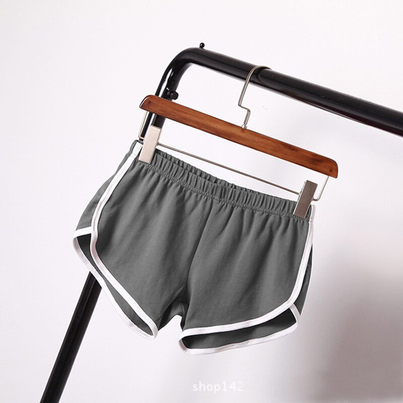 Pantalones cortos informales de cintura alta para mujer, ropa deportiva Sexy Harajuku para playa y Yoga, color blanco y negro